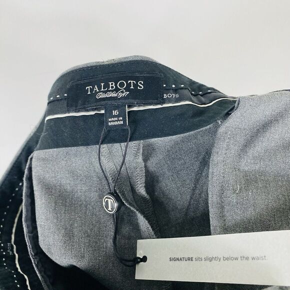 Talbots Size 16 Signature Dress Pants Gray Career Business Work - Picture 3 of 4